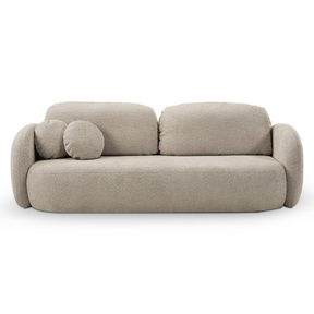 Divano letto in tessuto bouclè Madrid 238x142 cm