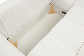 Divano letto angolare in tessuto cinigliato Dublino 257x111/177 cm