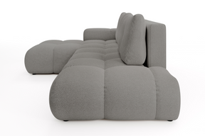 Divano letto angolare in tessuto cinigliato Vienna 286x177 cm