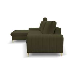 Divano letto angolare in tessuto cinigliato Firenze 251x164 cm