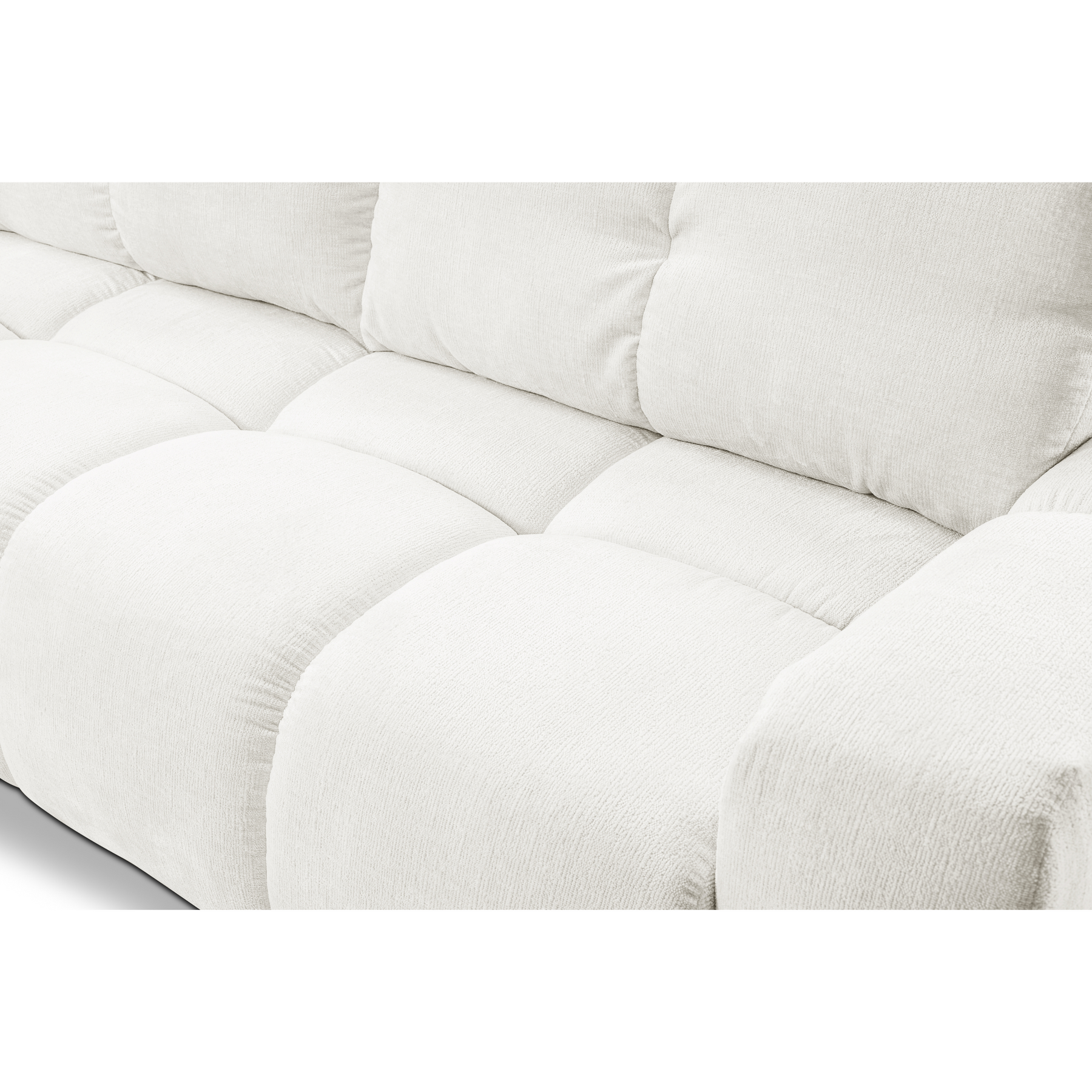 Divano letto in tessuto cannettato Vienna 259x99/149 cm