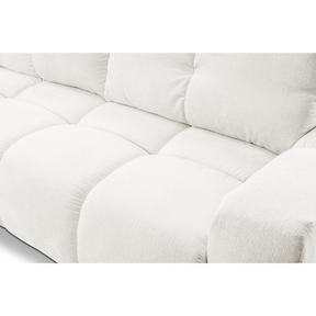 Divano letto in tessuto cannettato Vienna 259x99/149 cm