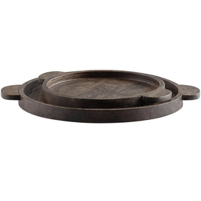 Set di 2 vassoi in legno Bak 3x36 cm