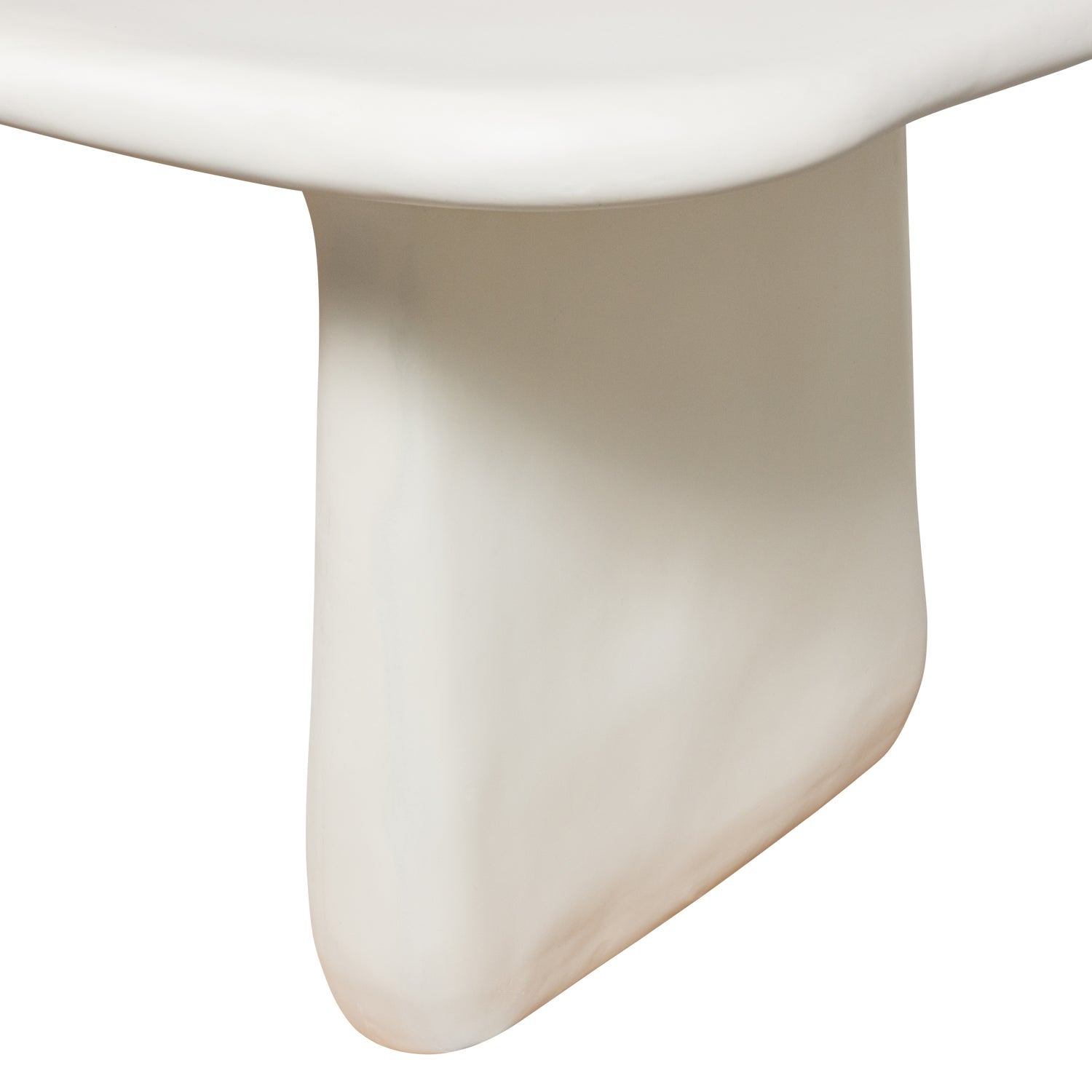 Tavolo da esterno in polimero naturale bianco opaco Sole