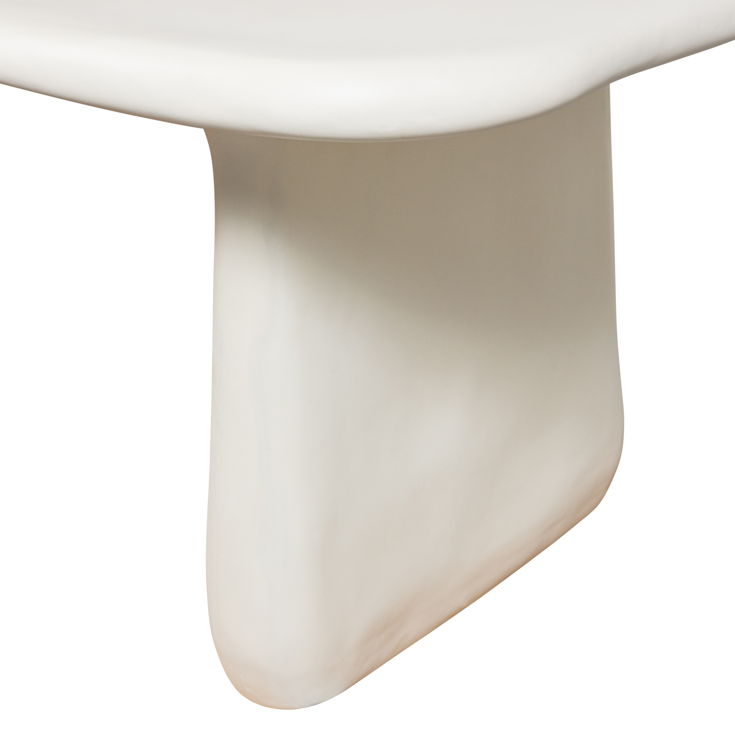 Tavolo da esterno in polimero naturale bianco opaco Sole