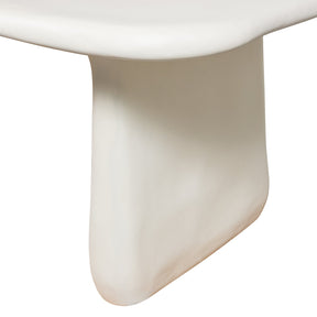 Tavolo da esterno in polimero naturale bianco opaco Sole