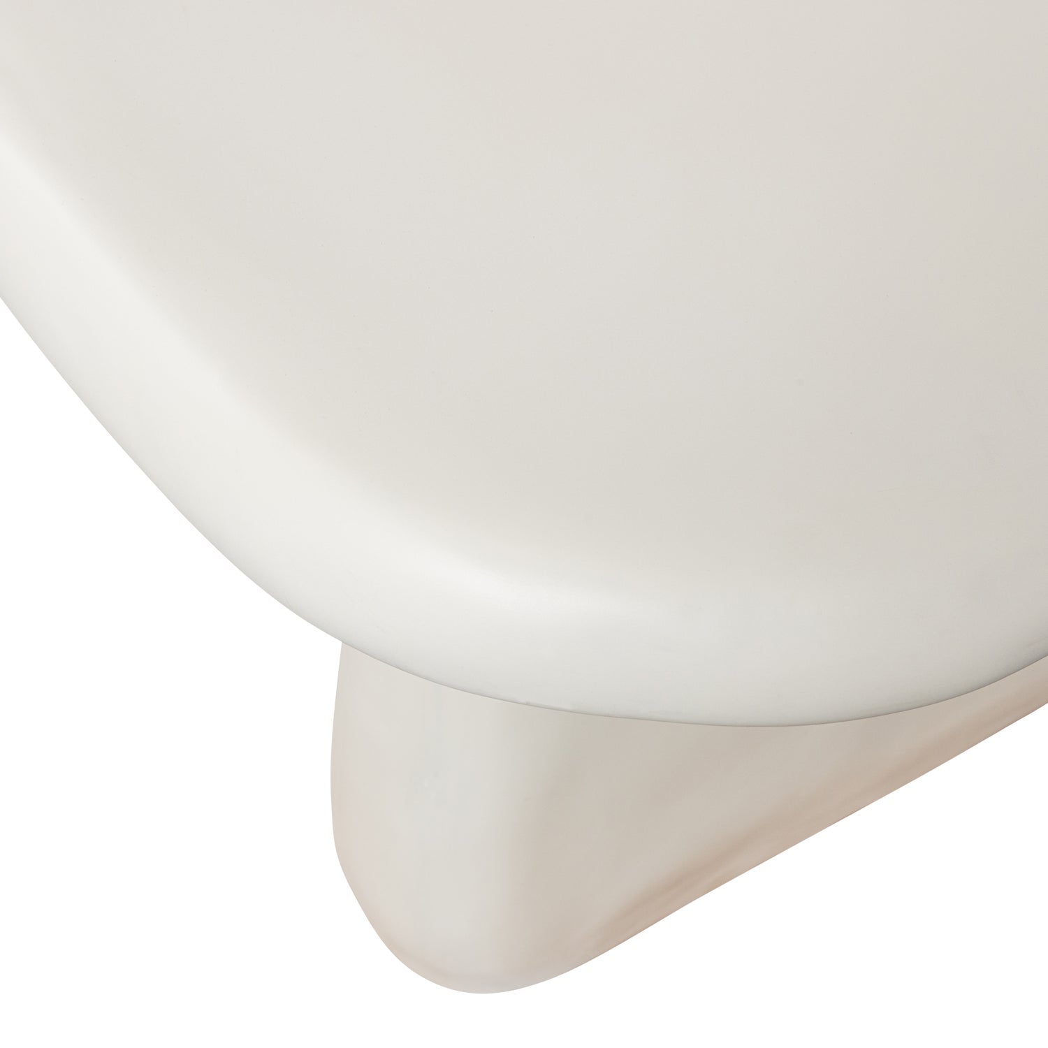 Tavolo da esterno in polimero naturale bianco opaco Sole