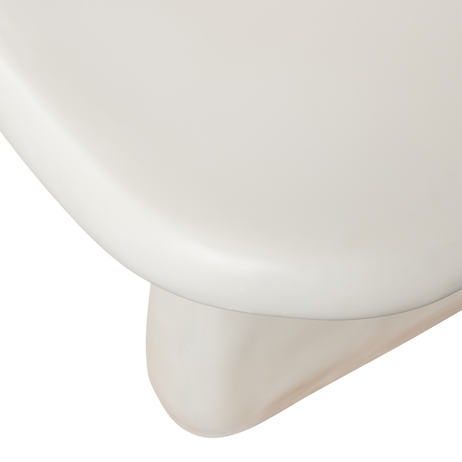 Tavolo da esterno in polimero naturale bianco opaco Sole