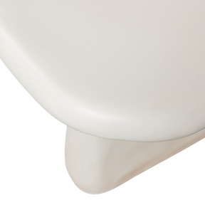 Tavolo da esterno in polimero naturale bianco opaco Sole