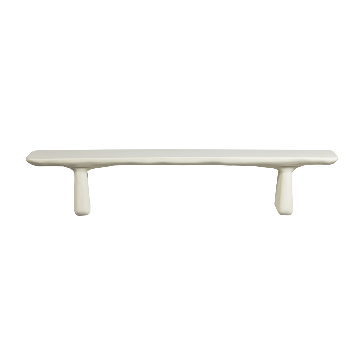 Panca da esterno in polimero naturale bianco opaco Sole 227x40 cm