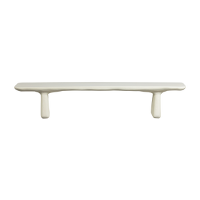 Panca da esterno in polimero naturale bianco opaco Sole 227x40 cm
