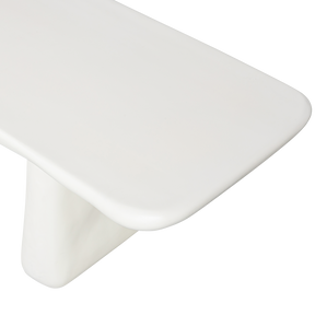 Panca da esterno in polimero naturale bianco opaco Sole 227x40 cm