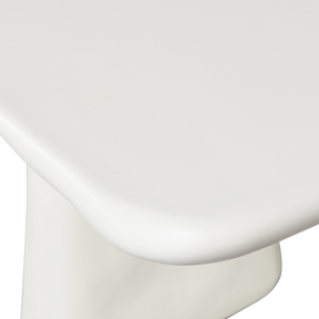 Panca da esterno in polimero naturale bianco opaco Sole 227x40 cm