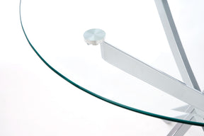 Tavolo tondo in vetro temperato Elios 100x73 cm