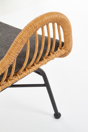 Set di 4 sedie da esterno in rattan sintetico Flora 69x42 cm