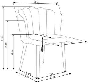 Sedia in acciaio Bea 60x84 cm