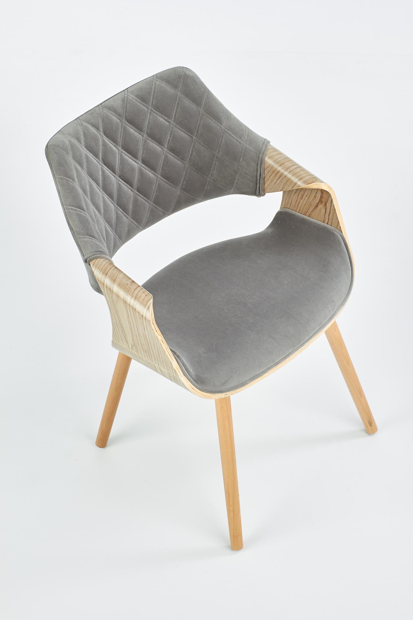 Sedia in legno/tessuto Camilla 56x77 cm