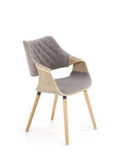 Sedia in legno/tessuto Camilla 56x77 cm