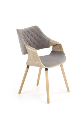 Sedia in legno/tessuto Camilla 56x77 cm