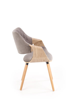 Sedia in legno/tessuto Camilla 56x77 cm