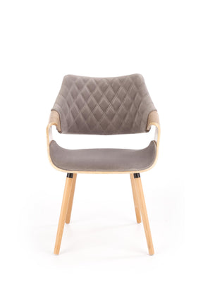 Sedia in legno/tessuto Camilla 56x77 cm