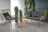Divanetto da esterno in rattan sintetico Ares 96x45 cm