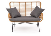 Divanetto da esterno in rattan sintetico Ares 96x45 cm