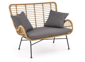 Divanetto da esterno in rattan sintetico Ares 96x45 cm