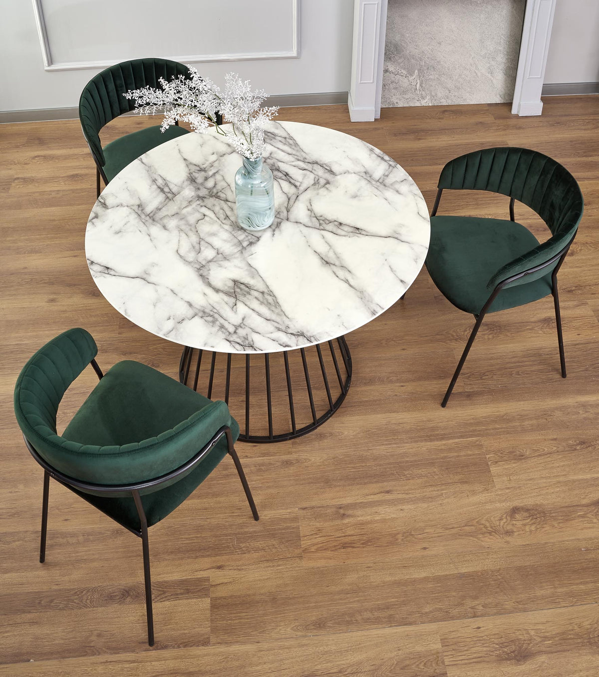 Tavolo rotondo per 4 persone marmo Vesuvio 110x75 cm