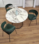 Tavolo rotondo per 4 persone marmo Vesuvio 110x75 cm
