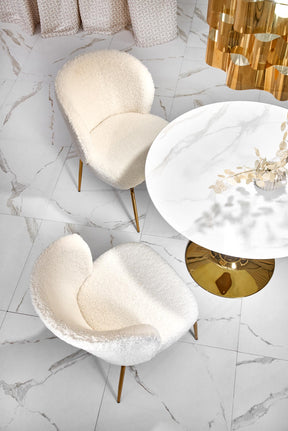 Tavolo rotondo per 4 persone rovere Cristallo 90x75 cm