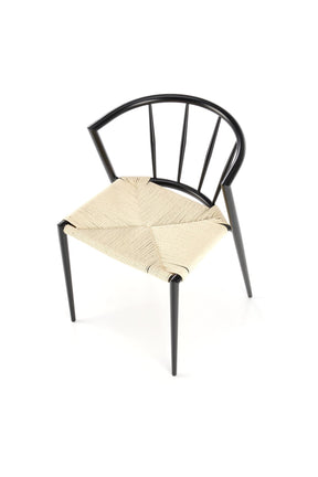 Sedia in corda e acciaio Risa 51x44 cm
