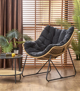 Poltrona da giardino in rattan sintetico Luminia 81x45 cm