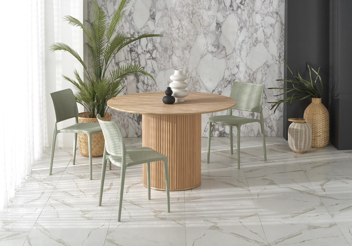 Tavolo rotondo per 4 persone rovere Erebus 120x78 cm