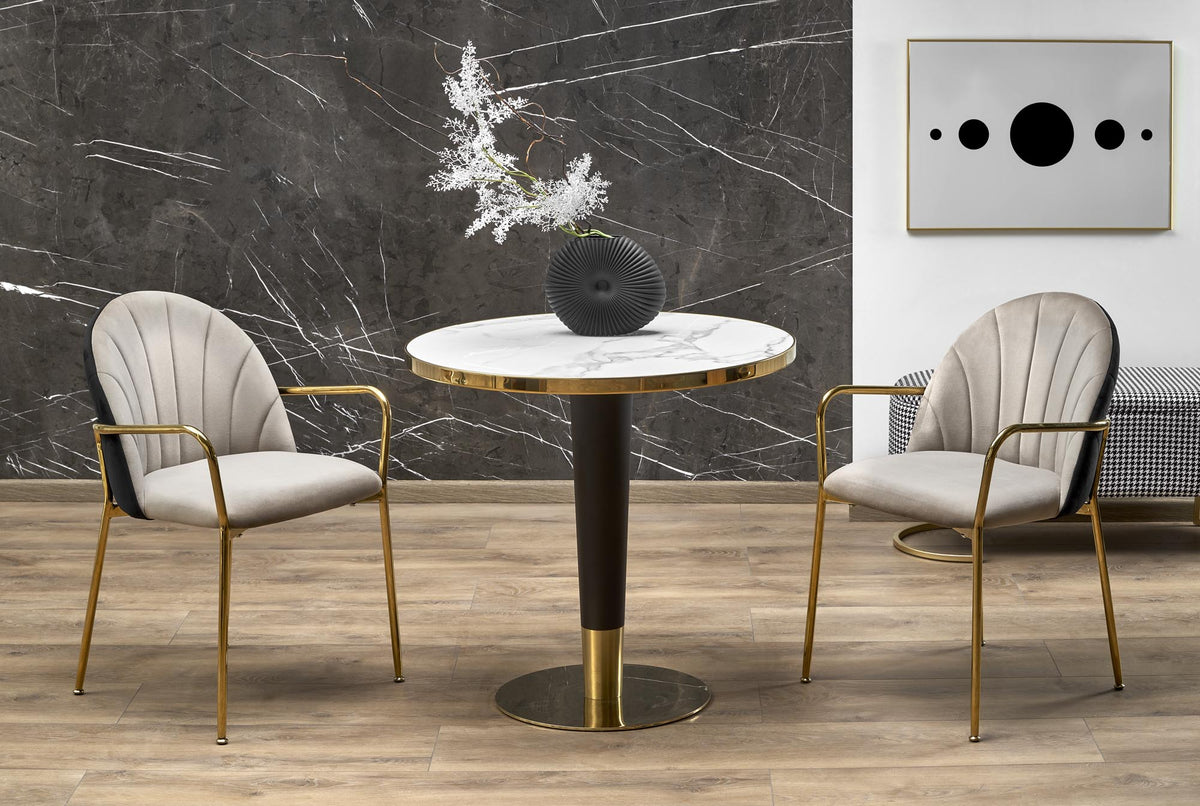 Tavolo rotondo per 4 persone rovere Tenebris 120x78 cm