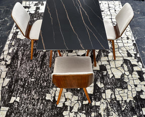 Tavolo allungabile per 6/8 persone marmo Fuego 140/200x82 cm