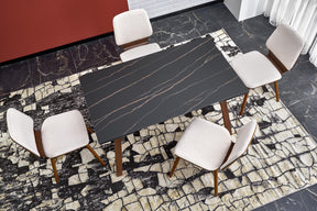 Tavolo allungabile per 6/8 persone marmo Fuego 140/200x82 cm
