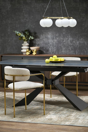 Tavolo allungabile per 6/8 persone marmo Adams 180/230x90 cm