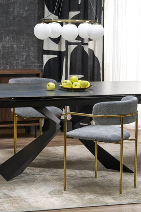 Tavolo allungabile per 6/8 persone marmo Adams 180/230x90 cm