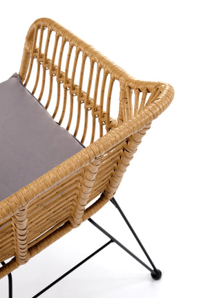Set di 2 sedie da esterno in rattan sintetico Ely 55x42 cm