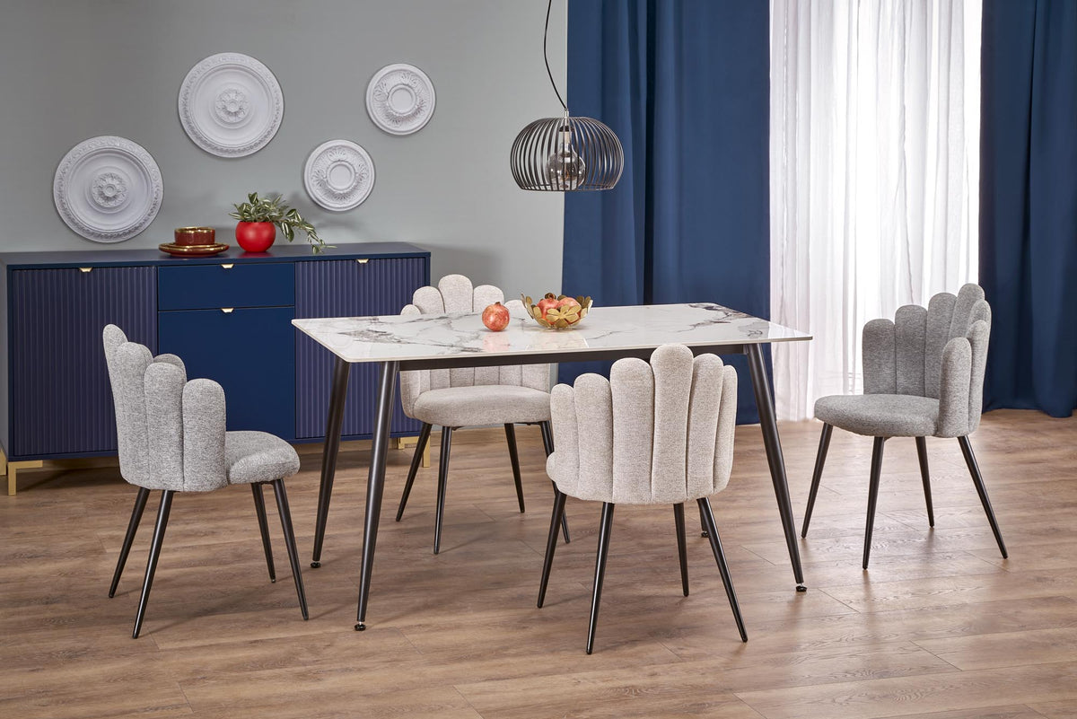 Tavolo rotondo per 4 persone marmo Fides 120x70 cm
