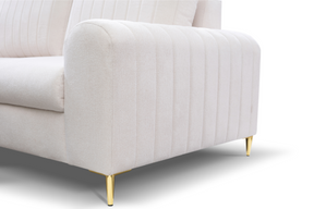 Divano letto angolare in tessuto cinigliato Firenze 251x164 cm