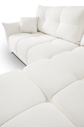 Divano letto angolare in tessuto cinigliato Dublino 257x111/177 cm