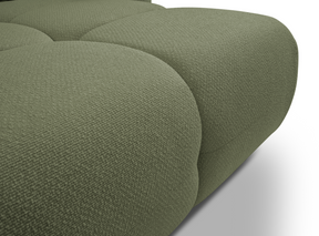 Divano letto angolare in tessuto bouclè Dublino 257x111/177 cm