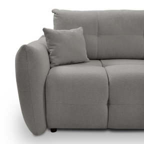Divano letto angolare in tessuto bouclè Dublino 257x111/177 cm