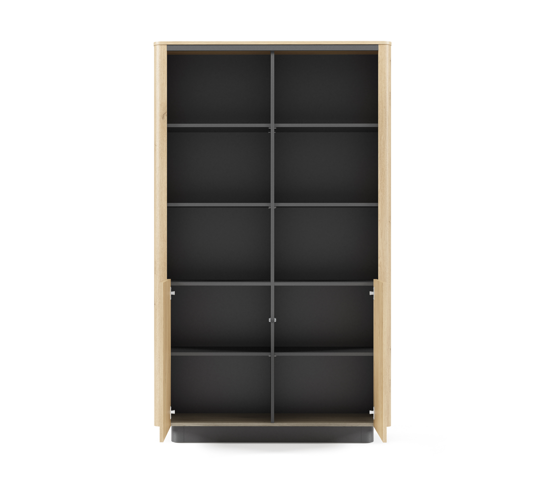 Vetrina 2 ante rovere/nero Libra 113x190 cm