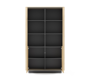 Vetrina 2 ante rovere/nero Libra 113x190 cm