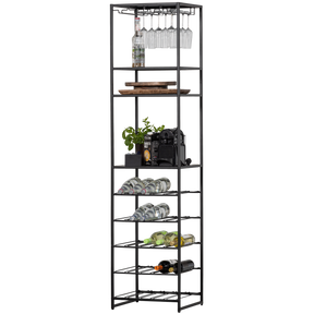 Portabevande in metallo nero Reese 185x45 cm
