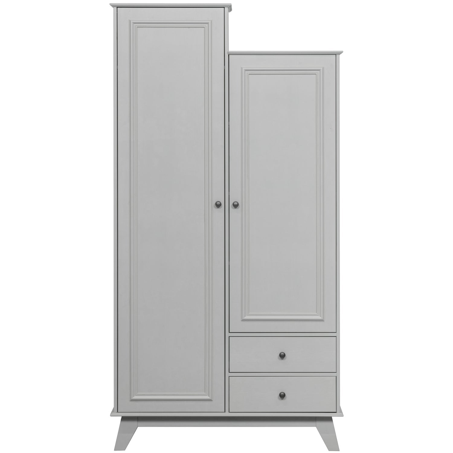 Cappottiera 2 ante 2 cassetti in legno di pino Lily 190x98 cm