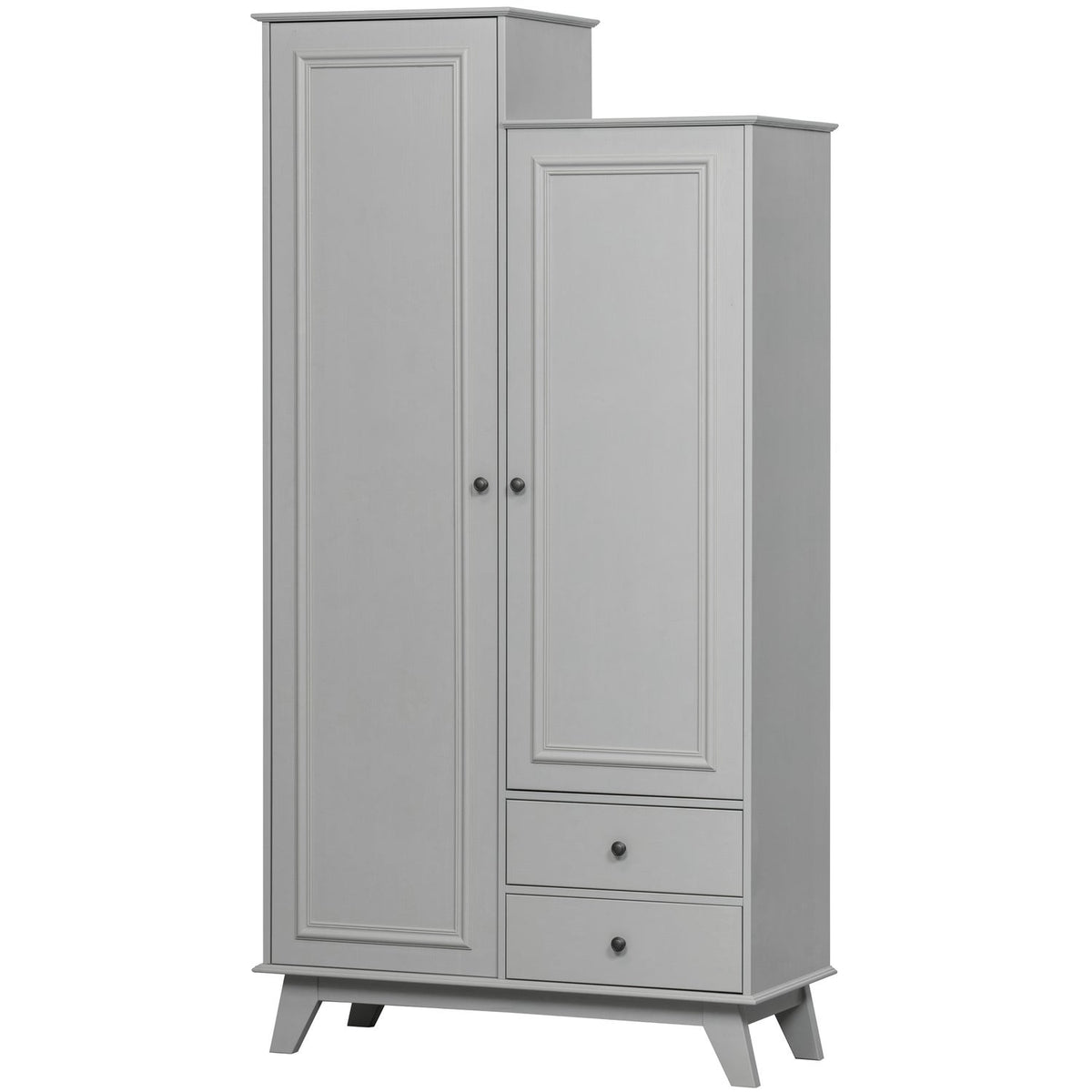 Cappottiera 2 ante 2 cassetti in legno di pino Lily 190x98 cm